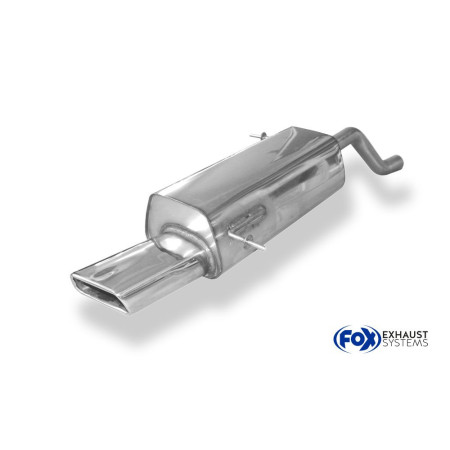 Silencieux arrière sport 100% inox 1x145x65mm type 59 FOX EXHAUST SYSTEMS pour FORD FIESTA & FIESTA SPORT MK7 (JA8)