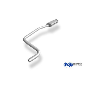 Silencieux avant sport 100% inox FOX EXHAUST SYSTEMS pour FORD FIESTA & FIESTA SPORT MK7 (JA8)