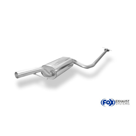 Silencieux avant sport 100% inox FOX EXHAUST SYSTEMS pour FORD FOCUS MK1 1.8L (DAW/DBW/DFW/DNW)