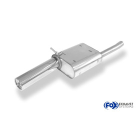 Silencieux arrière sport 100% inox 1x90mm type 13 FOX EXHAUST SYSTEMS pour FORD FOCUS MK1 (DNW)