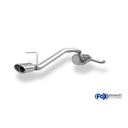 Silencieux arrière sport 100% inox 1x106x71mm type 32 FOX EXHAUST SYSTEMS pour FORD FOCUS MK2 (HAYON)