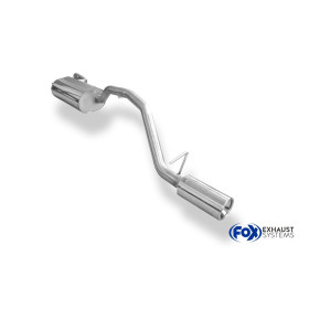Silencieux arrière sport 100% inox 1x90mm type 13 FOX EXHAUST SYSTEMS pour FORD FOCUS MK2 (HAYON)