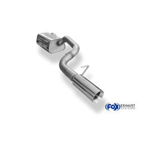 Silencieux arrière sport 100% inox 1x90mm type 24 FOX EXHAUST SYSTEMS pour FORD FOCUS MK2 (HAYON)