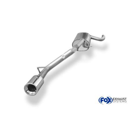 Silencieux arrière sport 100% inox 1x90mm type 13 FOX EXHAUST SYSTEMS pour FORD FOCUS MK2 FACELIFT (HAYON)