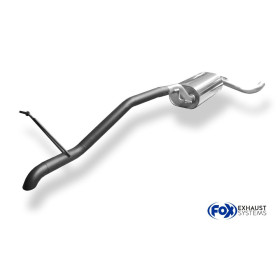 Silencieux arrière sport 100% inox 1x55mm type 26 (noir/look diesel) FOX EXHAUST SYSTEMS pour FORD FOCUS MK2 (BREAK)