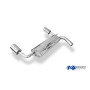 Silencieux arrière duplex sport 100% inox 1x129x106mm type 32 FOX EXHAUST SYSTEMS pour FORD FOCUS RS MK2