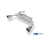 Silencieux arrière duplex sport 100% inox 1x129x106mm type 32 FOX EXHAUST SYSTEMS pour FORD FOCUS RS MK2