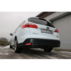 Silencieux arrière duplex sport 100% inox 1x145x65mm type 59 FOX EXHAUST SYSTEMS pour FORD FOCUS MK3 (BREAK)