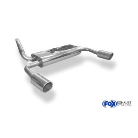 Silencieux arrière duplex sport 100% inox 1x100mm type 16 FOX EXHAUST SYSTEMS pour FORD FOCUS MK3 (BREAK)