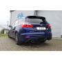 Silencieux arrière duplex sport 100% inox 1x100mm type 16 FOX EXHAUST SYSTEMS pour FORD FOCUS MK3 (BREAK)