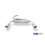 Silencieux arrière duplex sport 100% inox 1x100mm type 25 FOX EXHAUST SYSTEMS pour FORD FOCUS MK3 (BREAK)