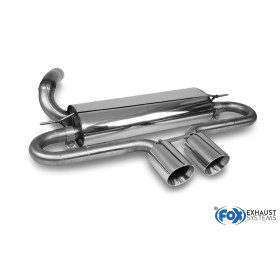 Silencieux arrière sport 100% inox 2x90mm type 25 FOX EXHAUST SYSTEMS pour FORD FOCUS ST MK3