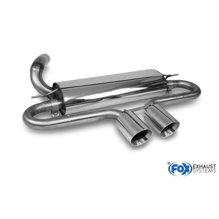 Silencieux arrière sport 100% inox 2x100mm type 25 FOX EXHAUST SYSTEMS pour FORD FOCUS ST MK3