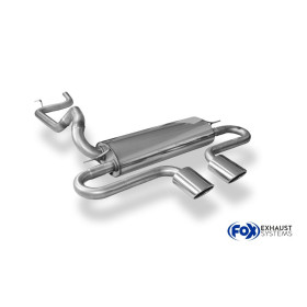 Silencieux arrière sport 100% inox 2x115x85mm type 32 FOX EXHAUST SYSTEMS pour FORD FOCUS ST MK3 (TDCI)