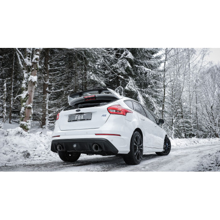 Silencieux arrière duplex sport 100% inox 2x114mm type 25 FOX EXHAUST SYSTEMS pour FORD FOCUS RS MK3