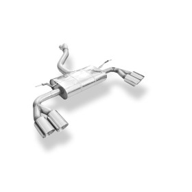 Silencieux arrière duplex sport 100% inox 2x90mm type 25 FOX EXHAUST SYSTEMS pour FORD FOCUS ST-LINE MK4