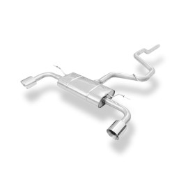 Silencieux arrière duplex sport 100% inox 1x100mm type 25 FOX EXHAUST SYSTEMS pour FORD FOCUS ST MK4