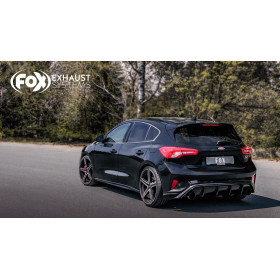Silencieux arrière duplex sport 100% inox 1x100mm type 25 (émaillé noir) FOX EXHAUST SYSTEMS pour FORD FOCUS ST MK4