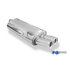 Silencieux arrière sport 100% inox 2x76mm type 13 FOX EXHAUST SYSTEMS pour FORD GALAXY (WGR)