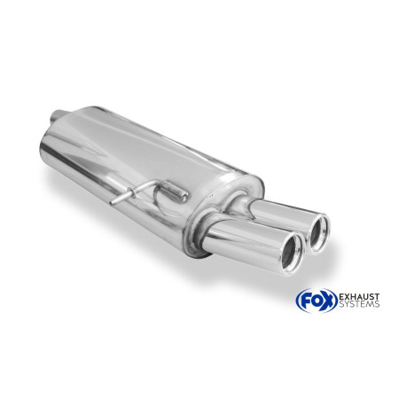 Silencieux arrière sport 100% inox 2x76mm type 13 FOX EXHAUST SYSTEMS pour FORD GALAXY (WGR)