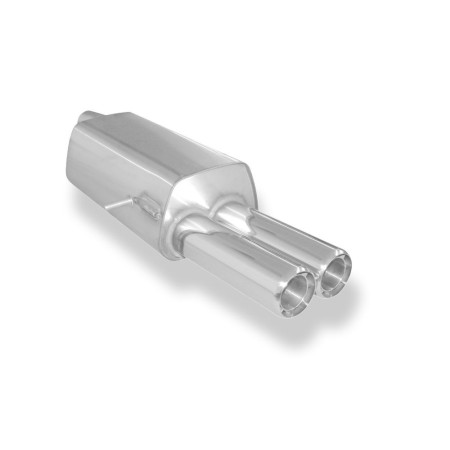 Silencieux arrière sport 100% inox 2x80mm type 64 FOX EXHAUST SYSTEMS pour FORD GALAXY (WGR)