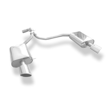 Silencieux arrière duplex sport 100% inox 1x115x85mm type 38 FOX EXHAUST SYSTEMS pour FORD GALAXY (WA6)