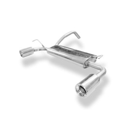 Silencieux arrière duplex sport 100% inox 1x90mm type 13 FOX EXHAUST SYSTEMS pour FORD KA (2009-)