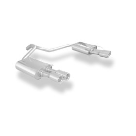 Silencieux arrière duplex sport 100% inox 2x80mm type 13 FOX EXHAUST SYSTEMS pour FORD MONDEO MK4 (HAYON)