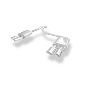 Silencieux arrière duplex sport 100% inox 2x106x71mm type 33 FOX EXHAUST SYSTEMS pour FORD MONDEO MK4 2.5L (HAYON)