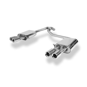 Silencieux arrière duplex sport 100% inox 2x80mm type 13 FOX EXHAUST SYSTEMS pour FORD MONDEO MK4 2.5L (COFFRE)