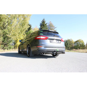 Silencieux arrière duplex sport 100% inox 2x76mm type 25 FOX EXHAUST SYSTEMS pour FORD MONDEO MK5 (1.5L)