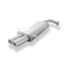 Silencieux arrière sport 100% inox 2x76mm type 13 FOX EXHAUST SYSTEMS pour FORD PROBE (24V)