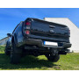 Silencieux arrière duplex sport 100% inox 2x100mm type 25 (emmaillé noir) FOX EXHAUST SYSTEMS pour FORD RAPTOR DOUBLE CABINE
