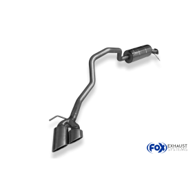 Silencieux arrière (sidepipe) sport 100% inox 2x115x85mm type 38 FOX EXHAUST SYSTEMS pour FORD RAPTOR DOUBLE CABINE