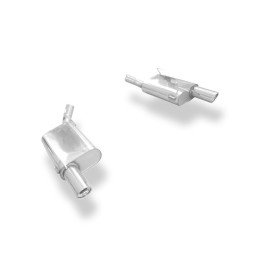 Silencieux arrière duplex sport 100% inox 1x100mm type 17 FOX EXHAUST SYSTEMS pour FORD MUSTANG GT COUPÉ (4.6L)