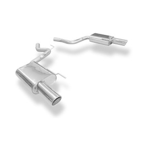 Silencieux arrière duplex sport 100% inox 1x100mm type 16 FOX EXHAUST SYSTEMS pour FORD MUSTANG COUPÉ & CABRIOLET (2.3L)