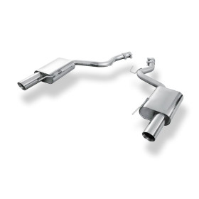 Silencieux arrière duplex sport 100% inox 1x100mm type 25 FOX EXHAUST SYSTEMS pour FORD MUSTANG COUPÉ & CABRIOLET (2.3L)