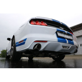 Silencieux arrière duplex sport 100% inox 1x100mm type 67 FOX EXHAUST SYSTEMS pour FORD MUSTANG COUPÉ & CABRIOLET (2.3L)