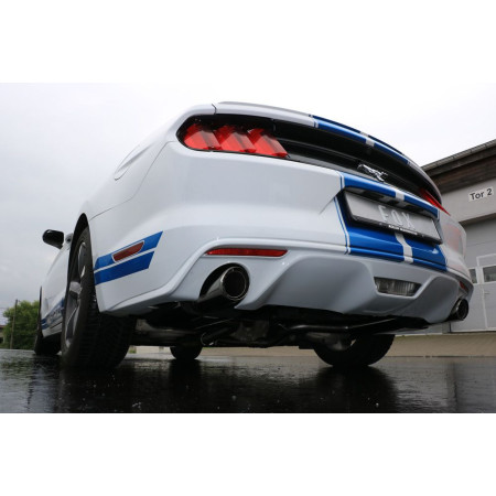 Silencieux arrière duplex sport 100% inox 1x100mm type 67 FOX EXHAUST SYSTEMS pour FORD MUSTANG COUPÉ & CABRIOLET (3.7L/5.0L)