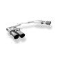 Silencieux arrière duplex sport 100% inox 2x100mm type 25 (noir) FOX EXHAUST SYSTEMS pour FORD MUSTANG COUPÉ & CABRIOLET (5.0L)