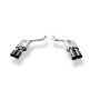 Silencieux arrière duplex sport 100% inox 2x100mm type 25 (noir) FOX EXHAUST SYSTEMS pour FORD MUSTANG COUPÉ & CABRIOLET (5.0L)