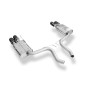 Silencieux arrière duplex sport 100% inox 2x100mm type 25 (noir) FOX EXHAUST SYSTEMS pour FORD MUSTANG COUPÉ & CABRIOLET (5.0L)