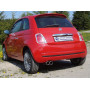 Silencieux arrière sport 100% inox 2x76mm type 12 FOX EXHAUST SYSTEMS pour FIAT 500/500C