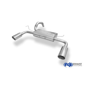 Silencieux arrière duplex sport 100% inox 1x100mm type 16 FOX EXHAUST SYSTEMS pour FIAT 500 ABARTH