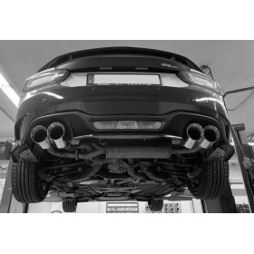 Kit embout d'échappement duplex 100% inox 2x100mm type 25 FOX EXHAUST SYSTEMS pour FIAT 124 SPIDER