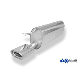Silencieux arrière sport 100% inox 1x135x80mm type 53 (PC sans découpe) FOX EXHAUST SYSTEMS pour FIAT BRAVO (198)