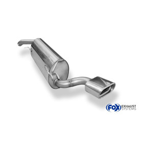 Silencieux arrière sport 100% inox 1x135x80mm type 53 (PC avec découpe) FOX EXHAUST SYSTEMS pour FIAT BRAVO (198)