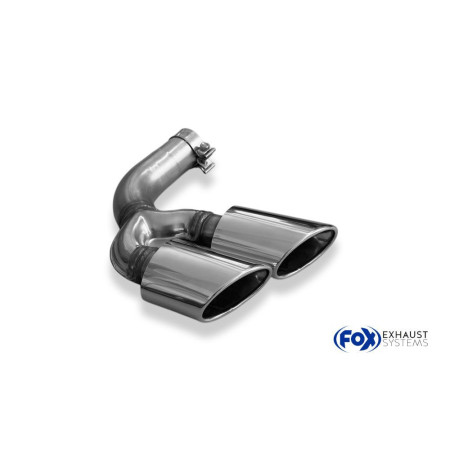 Système d'embout d'échappement 100% inox 2x115x85mm type 38 FOX EXHAUST SYSTEMS pour FIAT DUCATO (2,2L D)