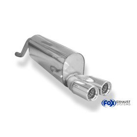 Silencieux arrière sport 100% inox 2x76mm type 13 FOX EXHAUST SYSTEMS pour FIAT GRANDE PUNTO (199)