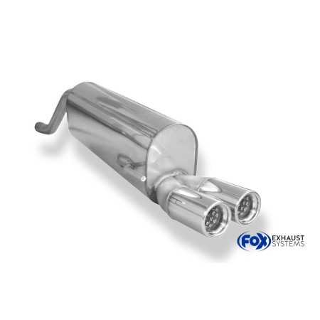 Silencieux arrière sport 100% inox 2x76mm type 13 FOX EXHAUST SYSTEMS pour FIAT GRANDE PUNTO (199)